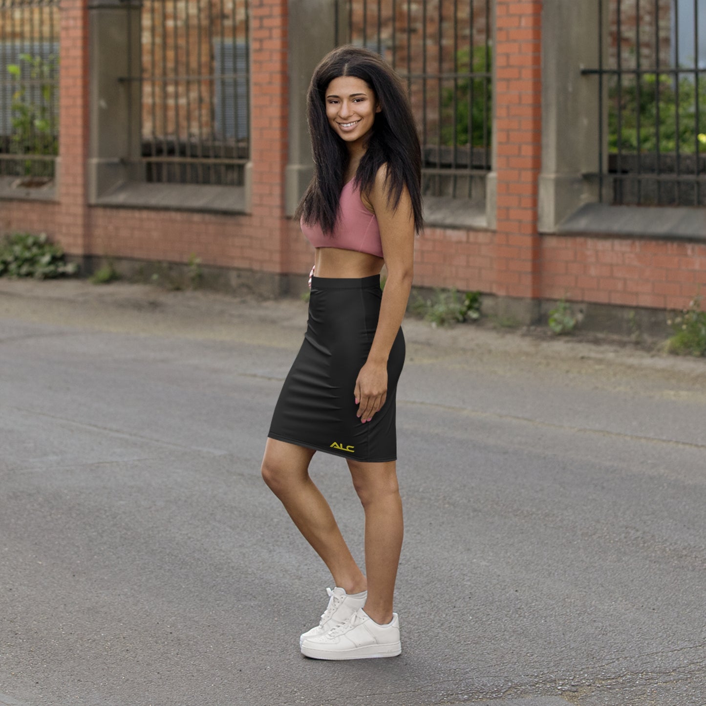 Women's Mid-Waist Pencil Skirt